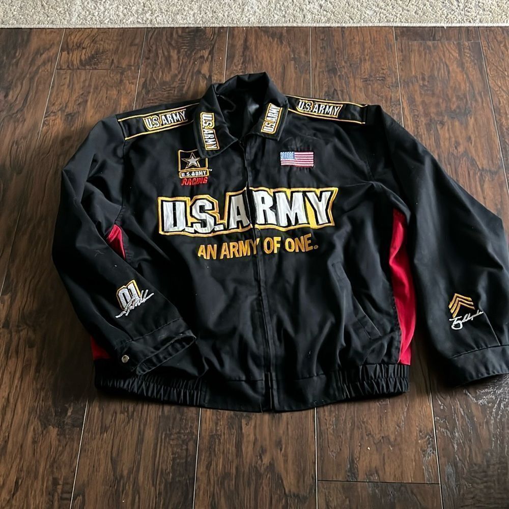 U.S.Army racing NASCAR jacket size XL unknown brand in EUC number 01